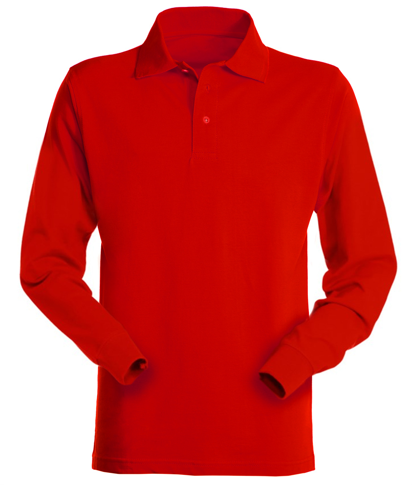 polo a manica lunga monocolore da uomo - polo personalizzate