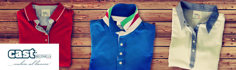 Polo tricolore - polo con bordi tricolore a manica lunga o corta